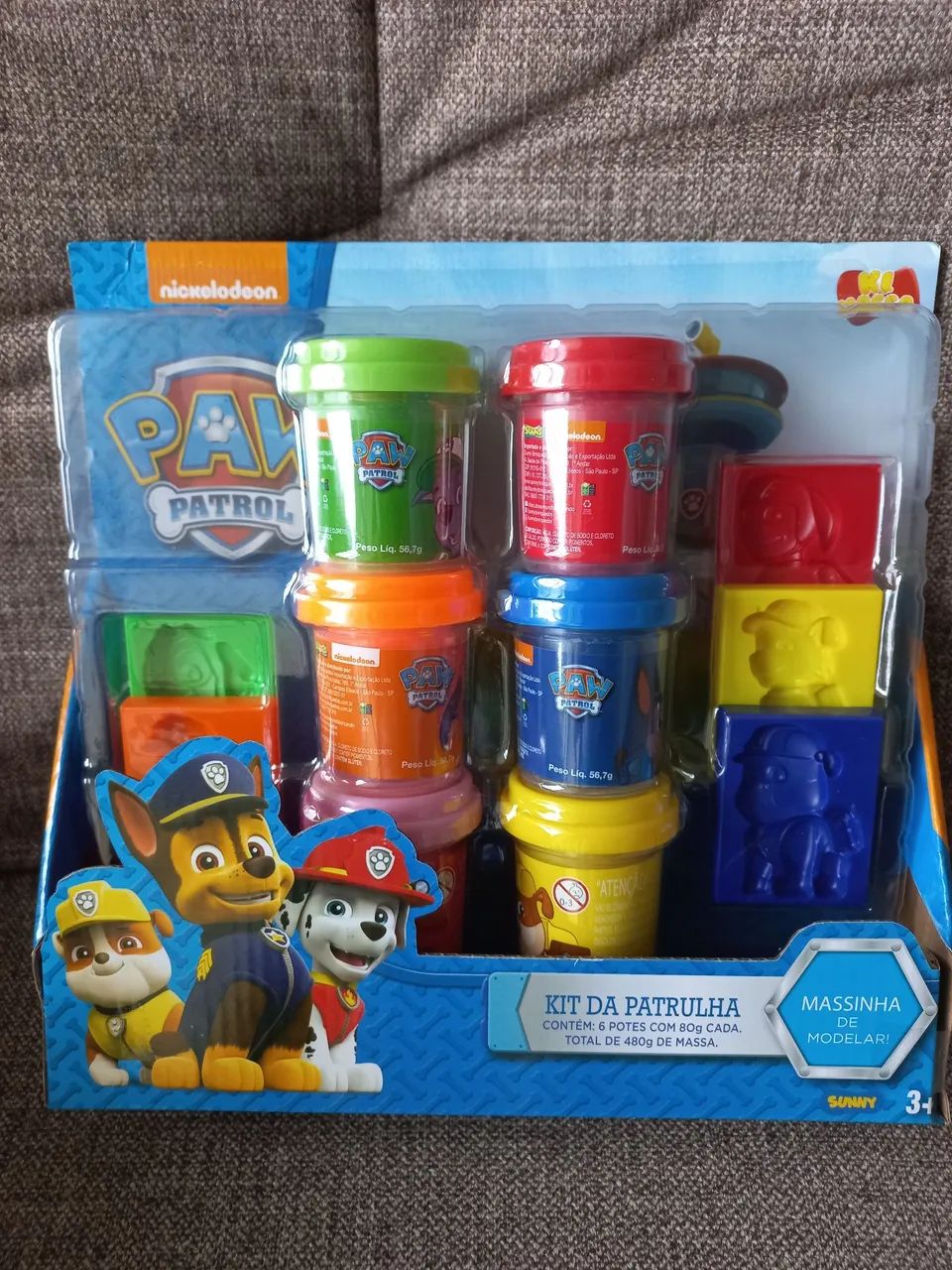 Massinha de Modelar - Patrulha Canina (Kit com 6 Potes)