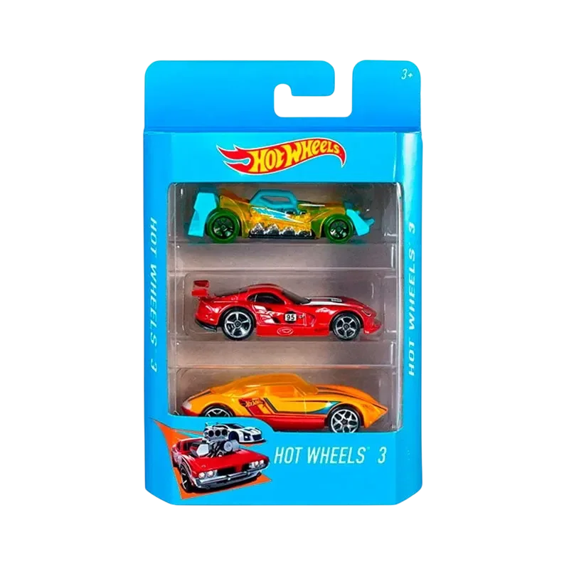 Hot Wheels - Cartela de 3 Carros Sortidos - A minha loja