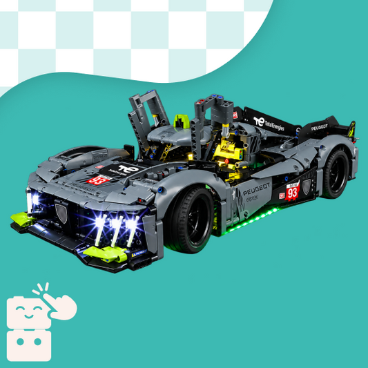 Kit de Iluminação para o Peugeot 9x8 LeMan Hybrid Hypercar (1775 peças)