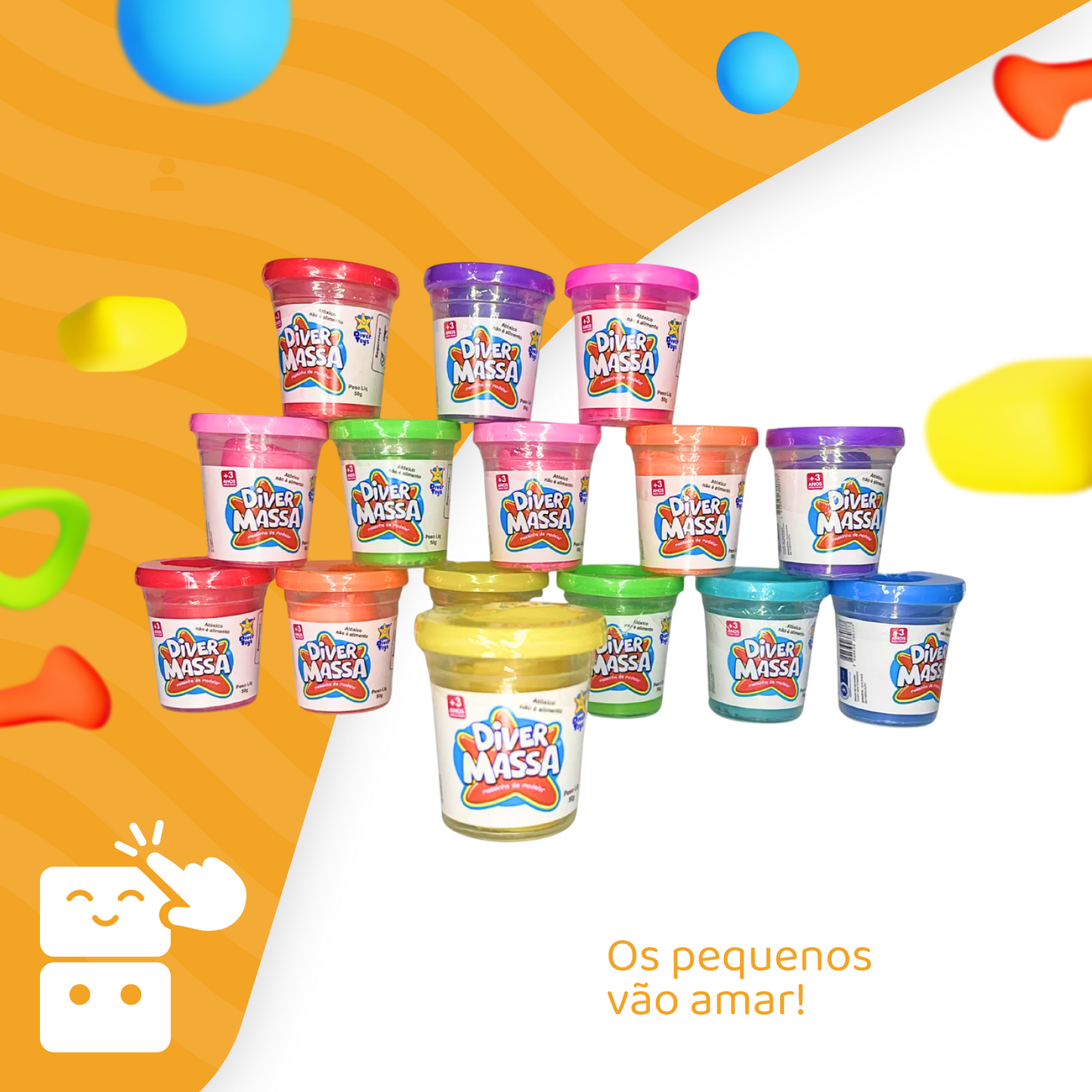 Massinha De Modelar - Diver Toys (Kit com 20 Potes)