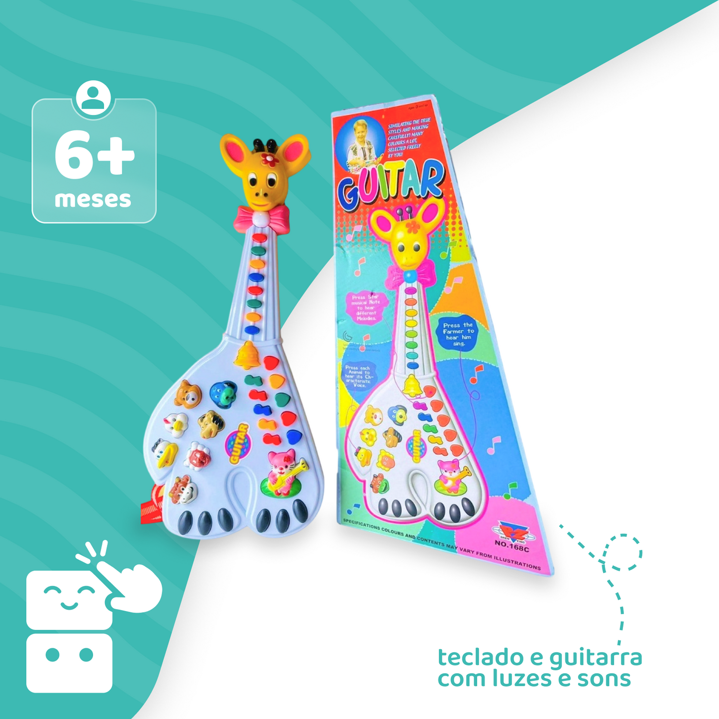 Teclado e Guitarrinha - Luzes e Sons