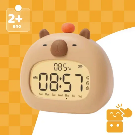The Chill Capy: Relógio e Luminária Capivara (Com Temperatura)