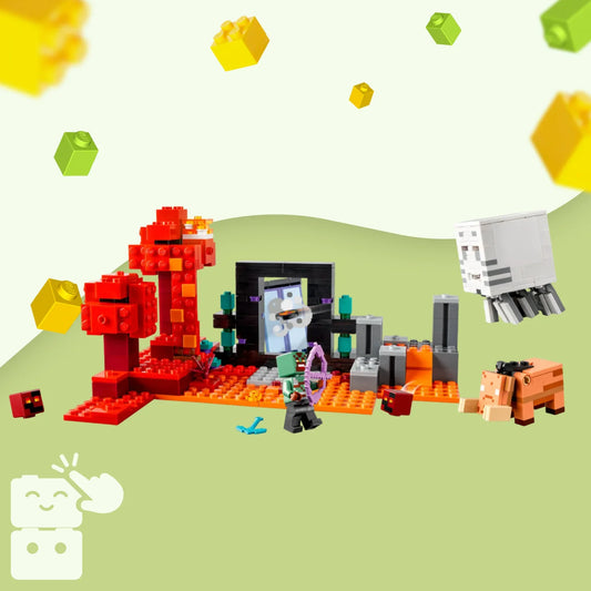 LEGO - Minecraft - A Emboscada no Portal do Nether (352 peças)