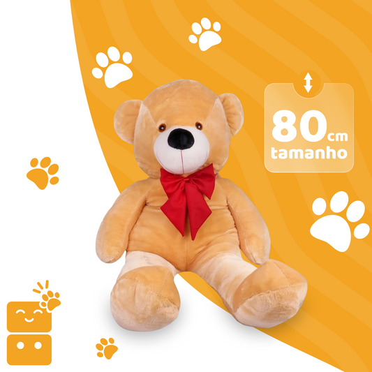 Pelúcia - Urso Gigante - Laço Vermelho (110 cm)