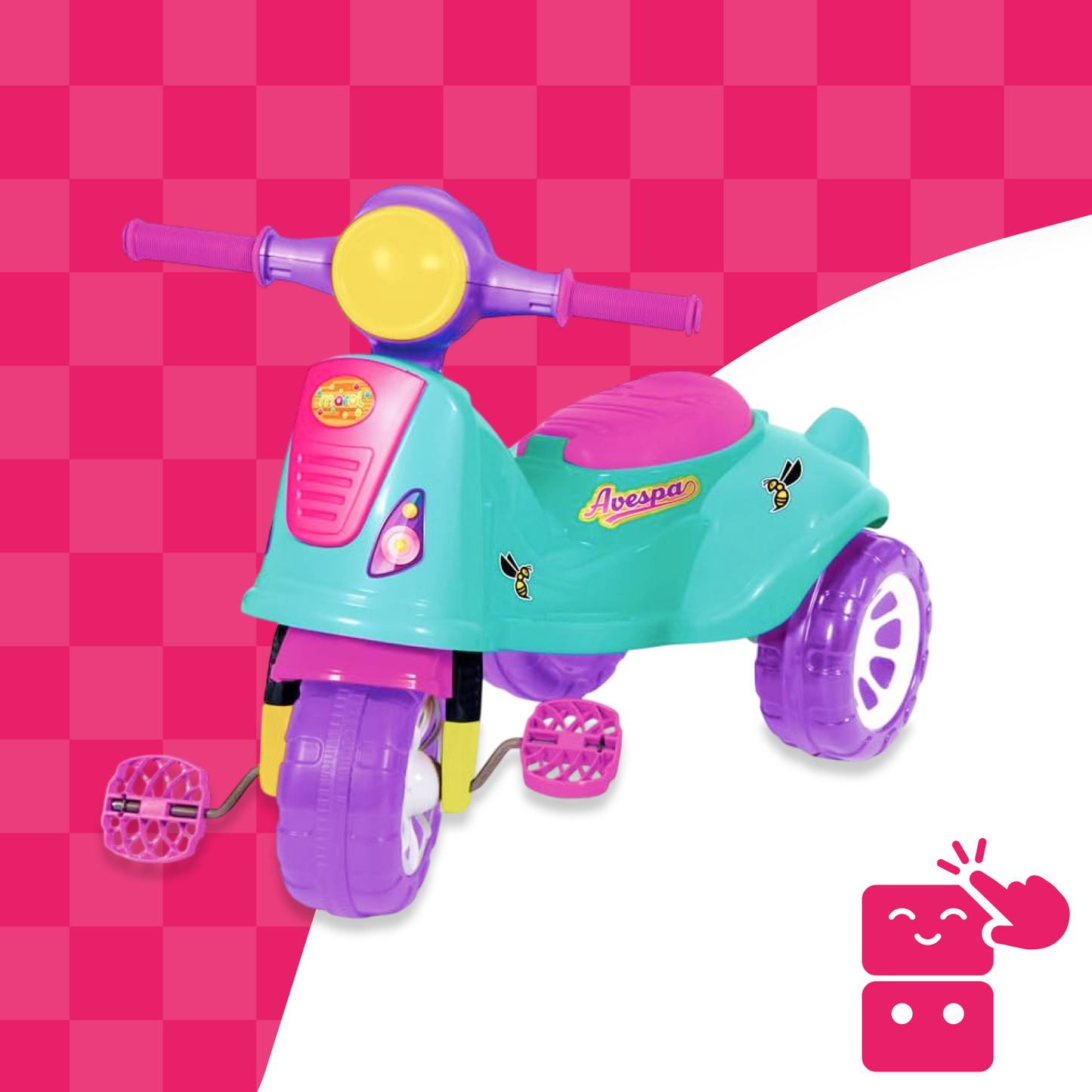 Triciclo Infantil Avespa - Pink