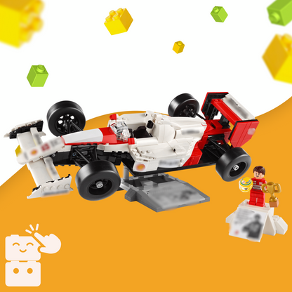 McLaren MP4/4 + Ayrton Senna - Fórmula 1 (693 peças)