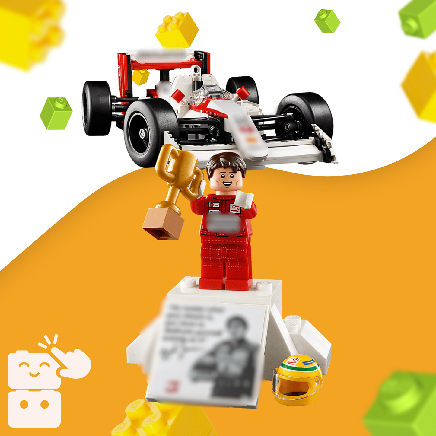 McLaren MP4/4 + Ayrton Senna - Fórmula 1 (693 peças)