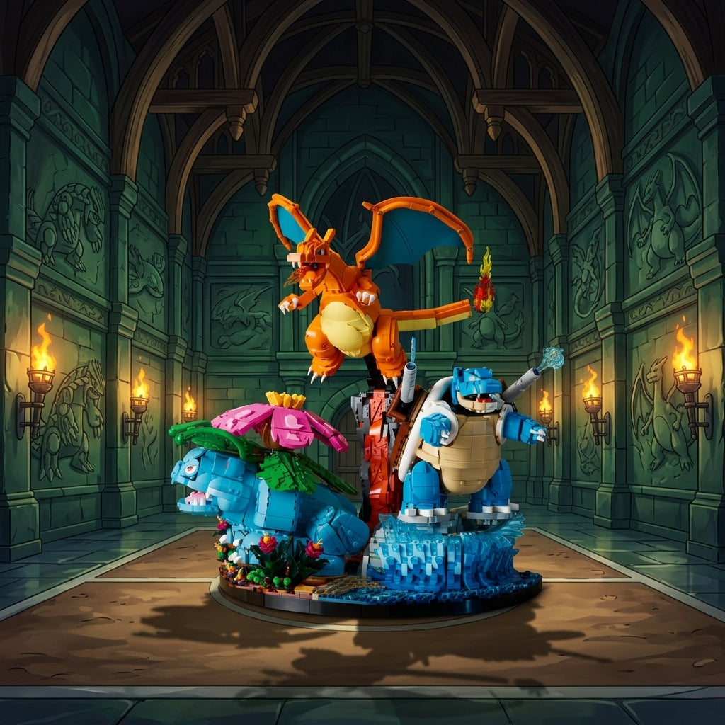 Pokémon - Venusaur, Charizard e Blastoise (6838 peças)