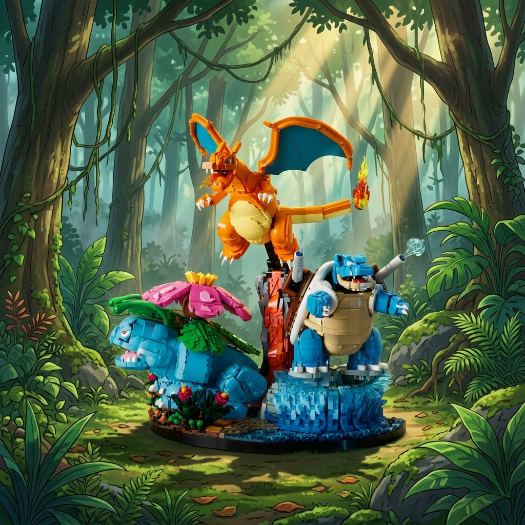 Pokémon - Venusaur, Charizard e Blastoise (6838 peças)
