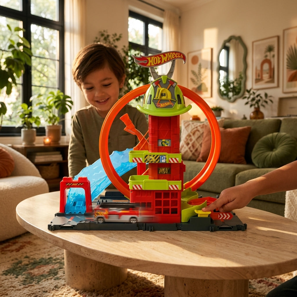 Pista Hot Wheels City Quartel Dos Bombeiros - Imagem 9