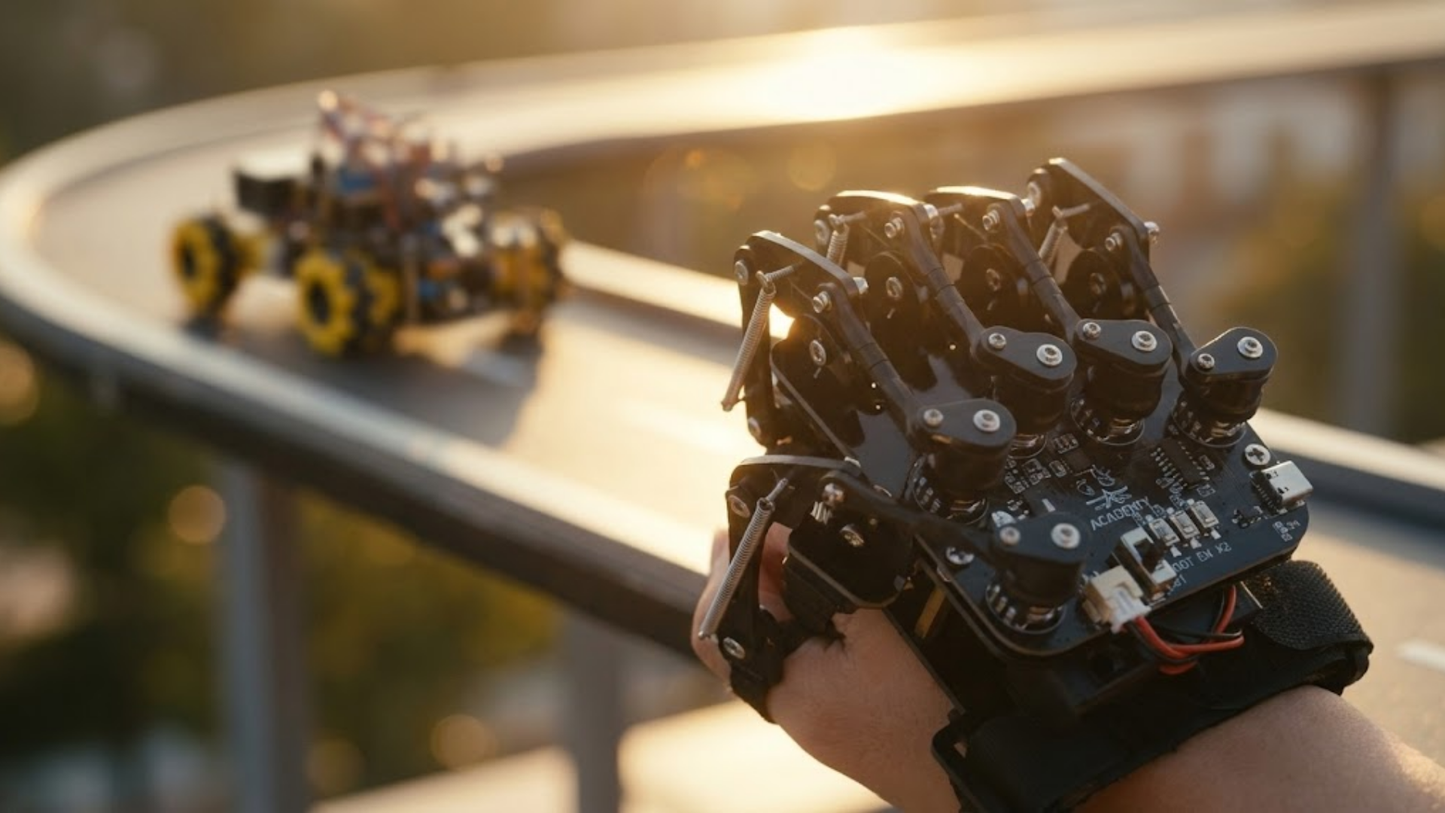 The Kinetic Commander: Carro Controlado por Luva (Kit Arduino)