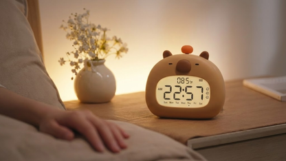 The Chill Capy: Relógio e Luminária Capivara (Com Temperatura)