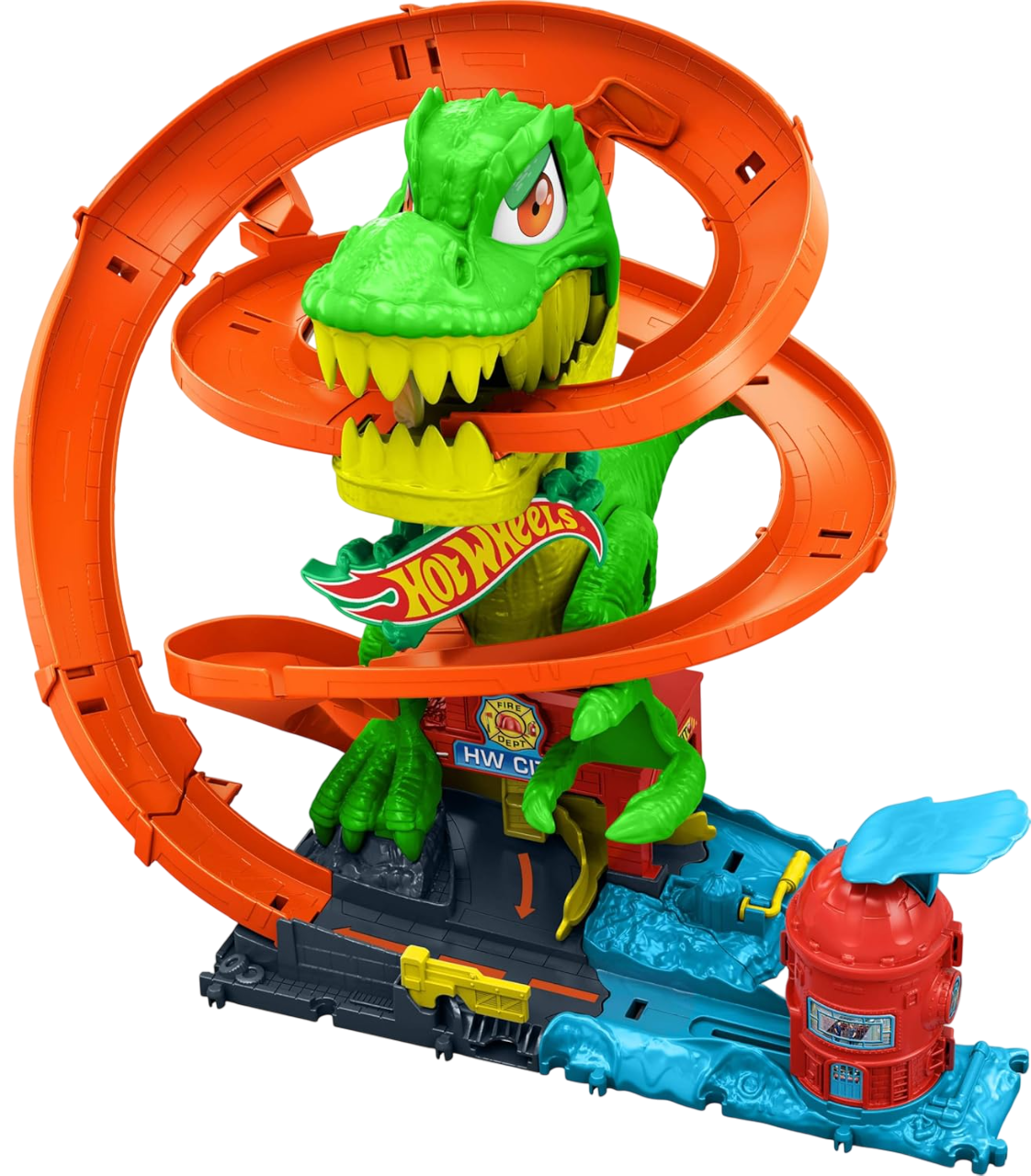 Hot Wheels - T. Rex Vs Fire Station