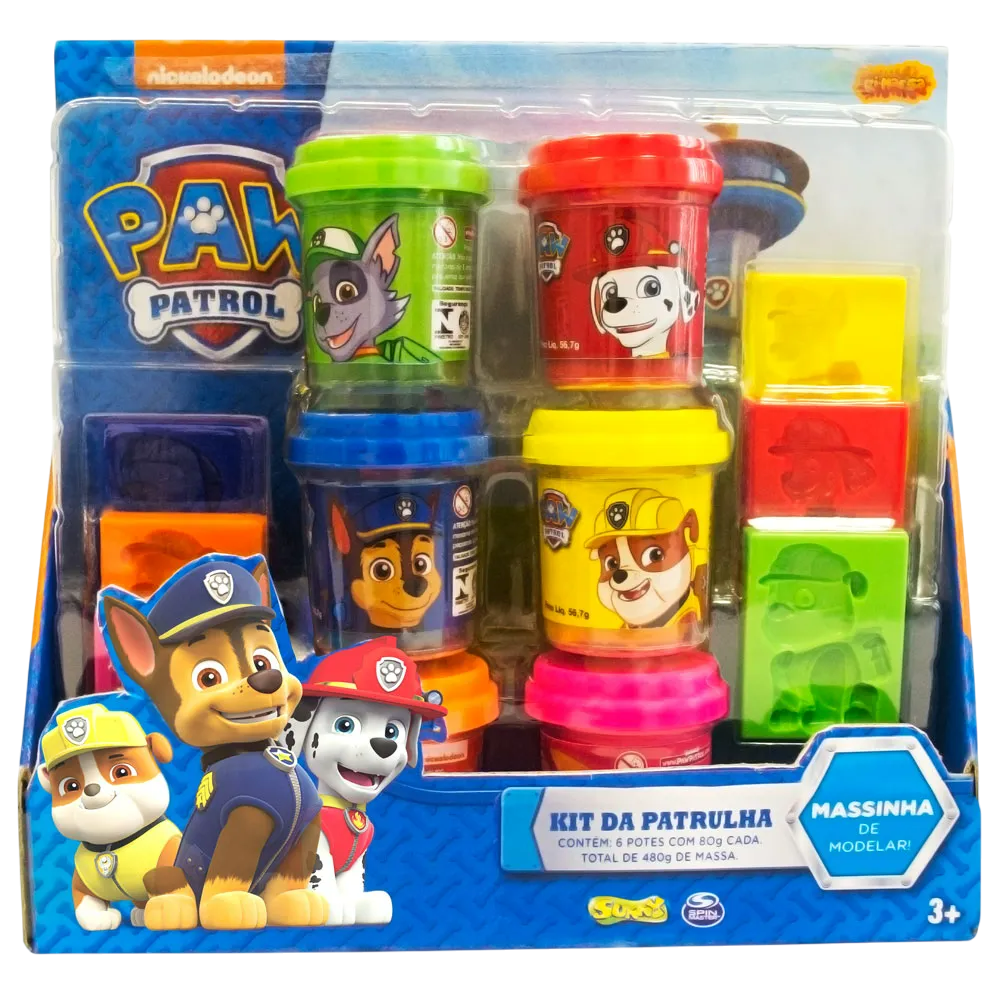 Massinha de Modelar - Patrulha Canina (Kit com 6 Potes)
