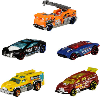 Hot Wheels - Cartela de 5 Carros Sortidos - A minha loja