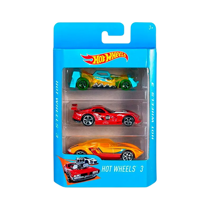 Hot Wheels - Cartela de 3 Carros Sortidos - A minha loja