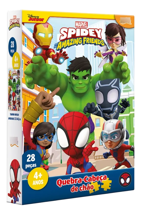 Kit - Quebra Cabeça Marvel Spidey 28 Peças + Avengers 28 Peças - A minha loja