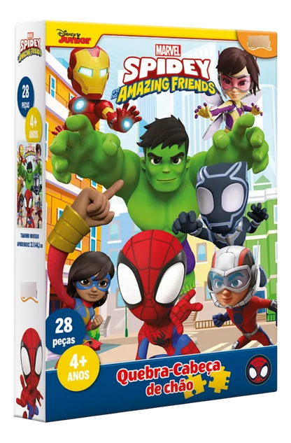 Kit - Quebra Cabeça Marvel Spidey 28 Peças + Avengers 28 Peças - A minha loja