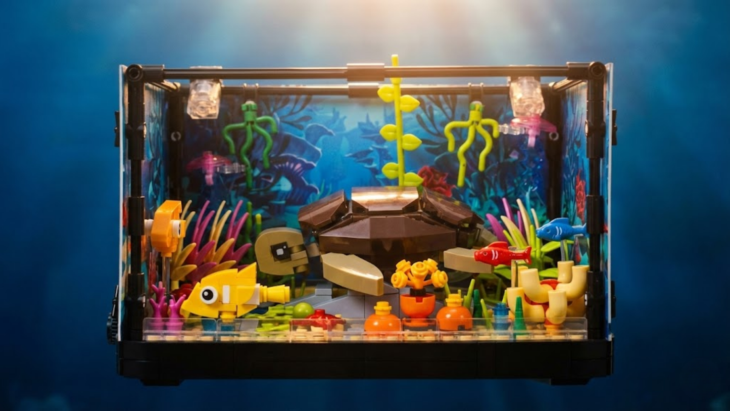 Aquário Iluminado: Tartaruga (753 peças)