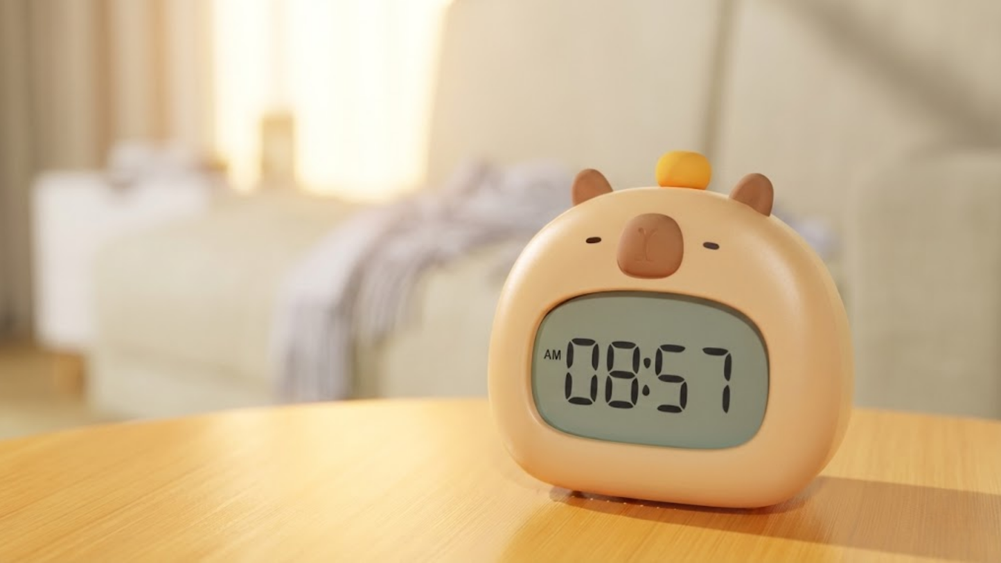 The Chill Capy: Relógio e Luminária Capivara (Com Temperatura)