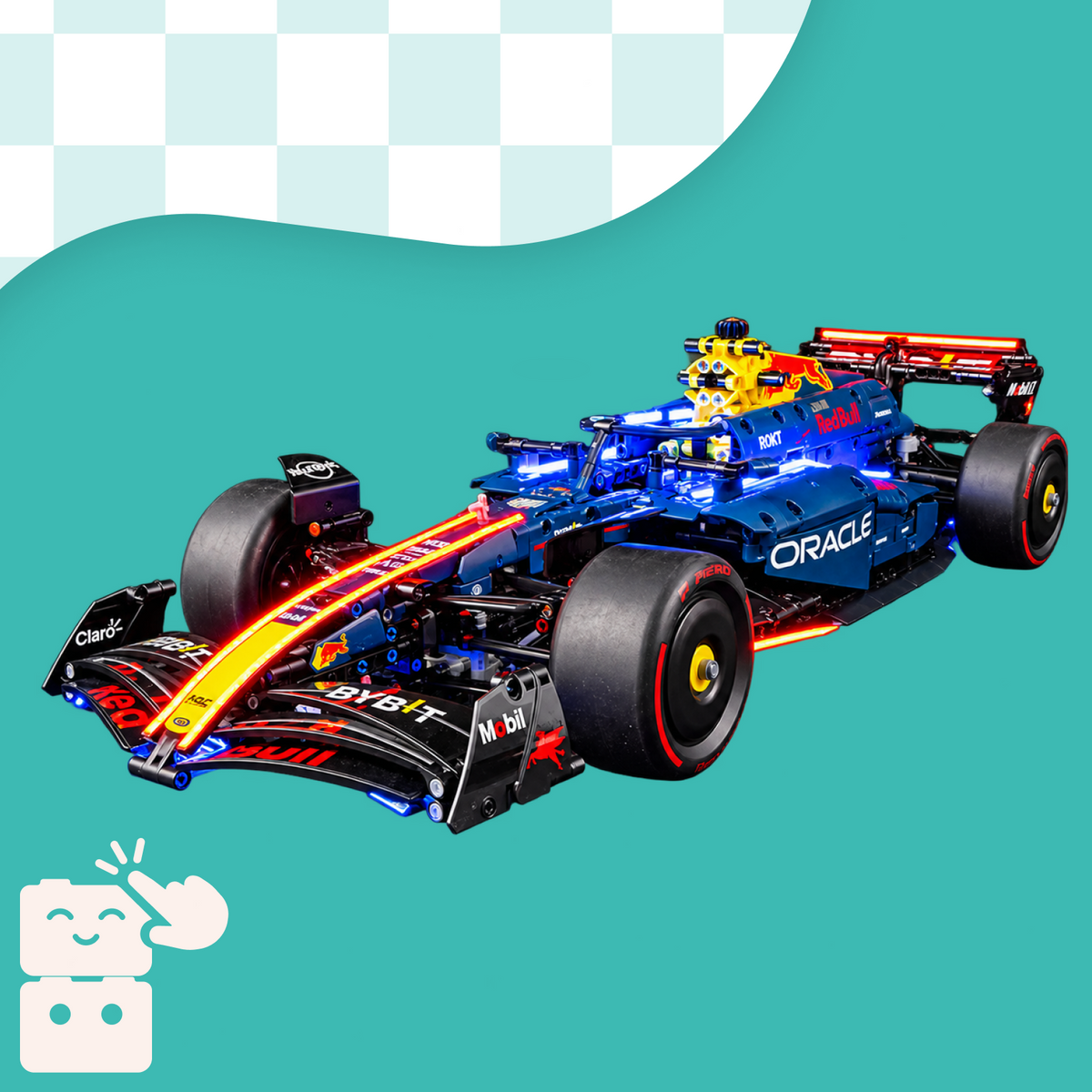 Kit de Iluminação para a Fórmula-1 Red Bull RB20 (1639 peças)