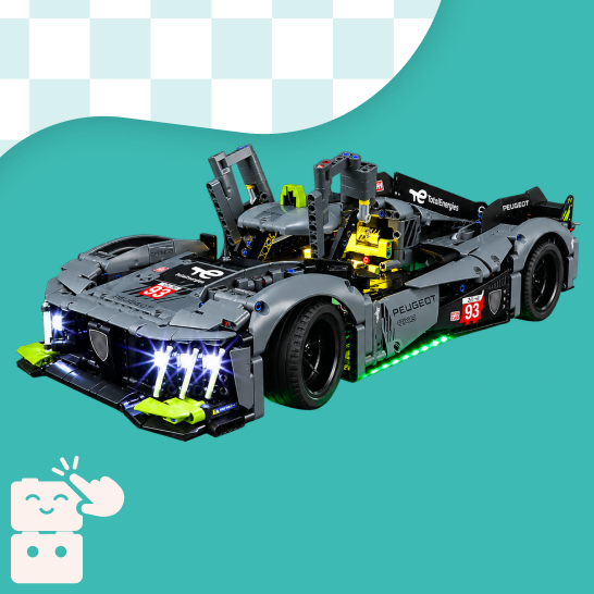 Kit de Iluminação para o Peugeot 9x8 LeMan Hybrid Hypercar (1775 peças)