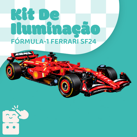 Kit de Iluminação para a Fórmula-1 Ferrari SF24 (1361 peças)