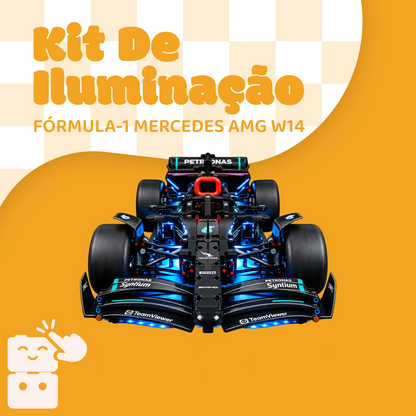 Kit de Iluminação para a Fórmula-1 Mercedes AMG W14 (1642 peças)
