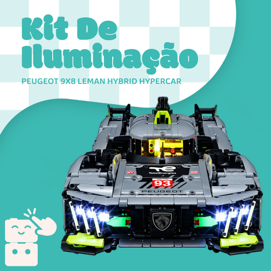 Kit de Iluminação para o Peugeot 9x8 LeMan Hybrid Hypercar (1775 peças)