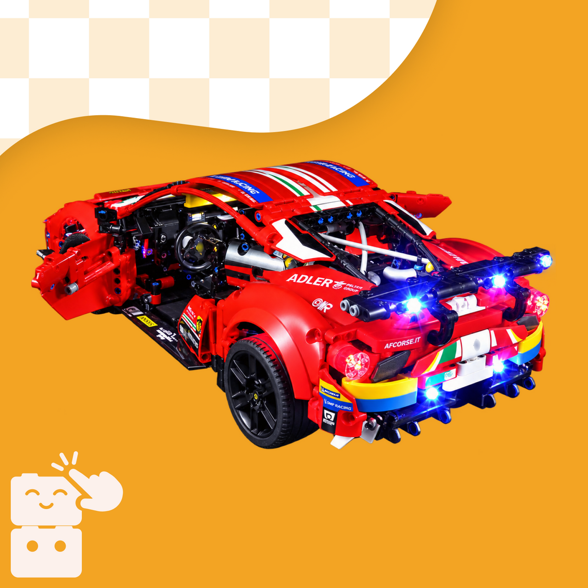 Kit de Iluminação para a Ferrari 488 GTE (1677 peças)