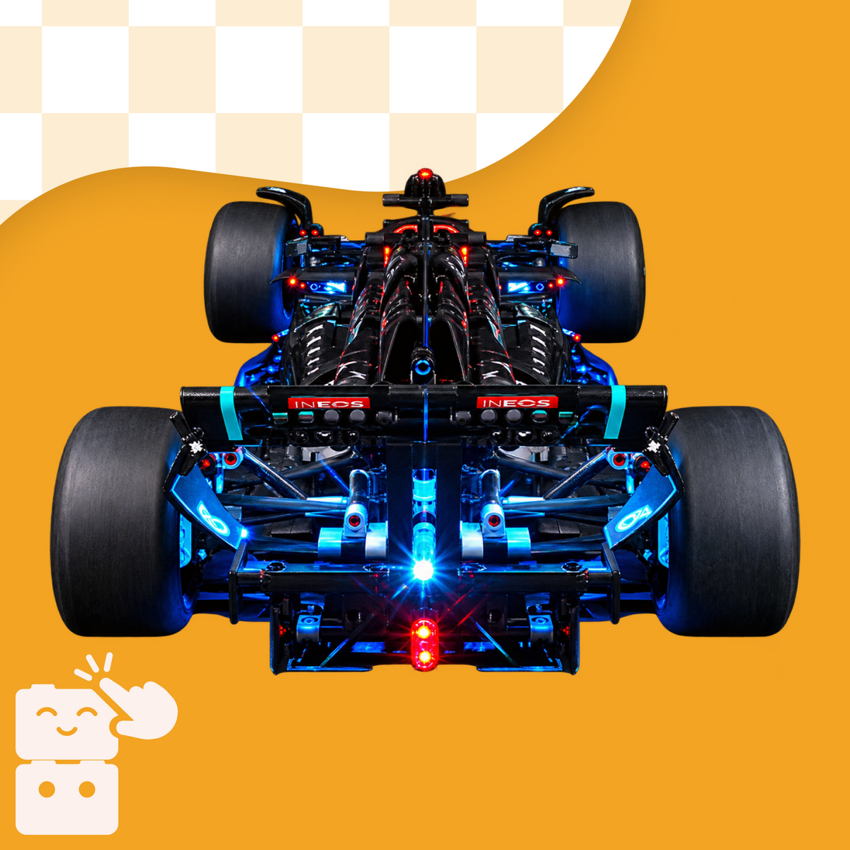 Kit de Iluminação para a Fórmula-1 Mercedes AMG W14 (1642 peças)
