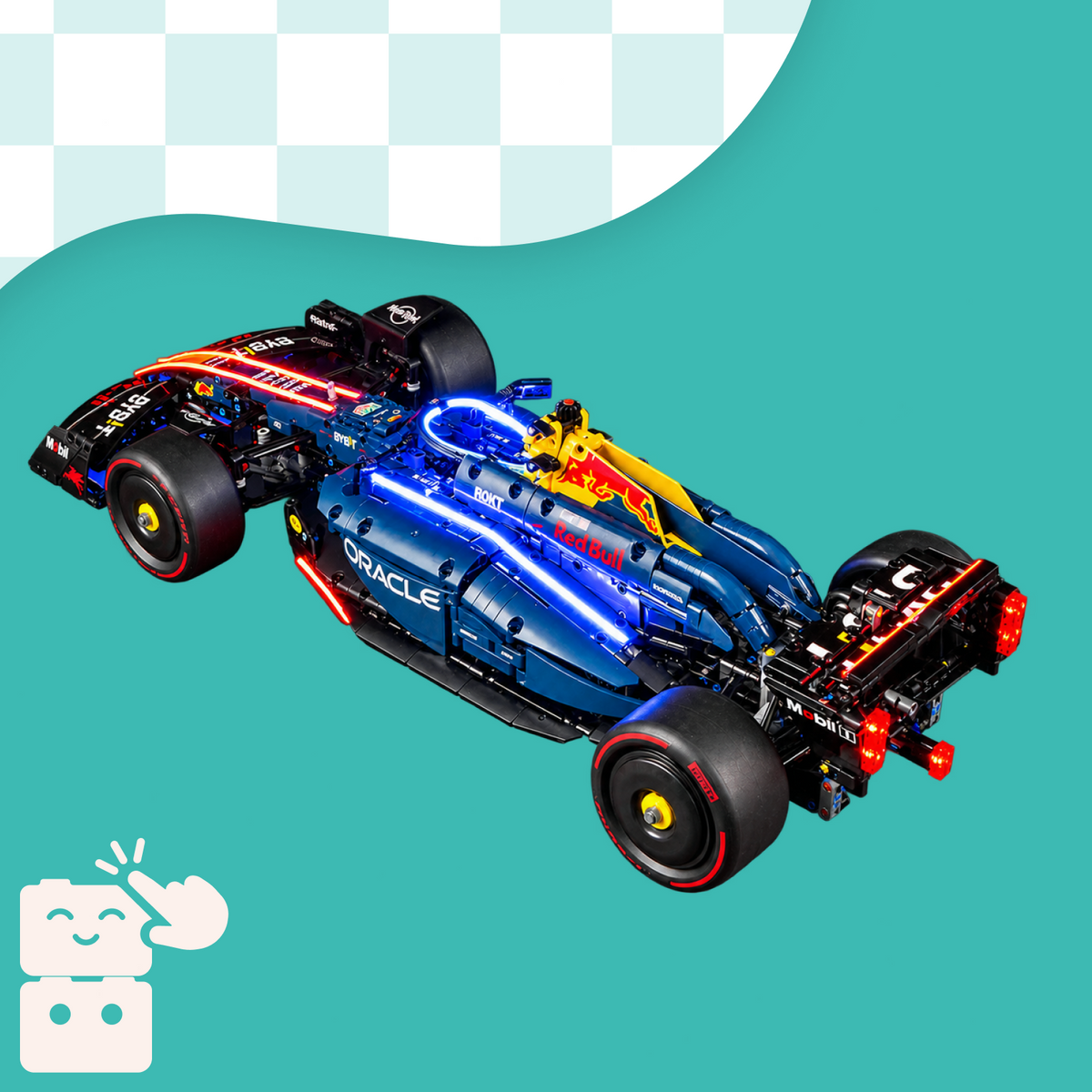 Kit de Iluminação para a Fórmula-1 Red Bull RB20 (1639 peças)