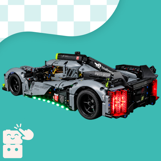 Kit de Iluminação para o Peugeot 9x8 LeMan Hybrid Hypercar (1775 peças)
