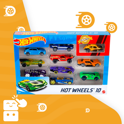 Hot Wheels Pacote Surpresa 10 Carros Sortidos Mattel - Capa 1