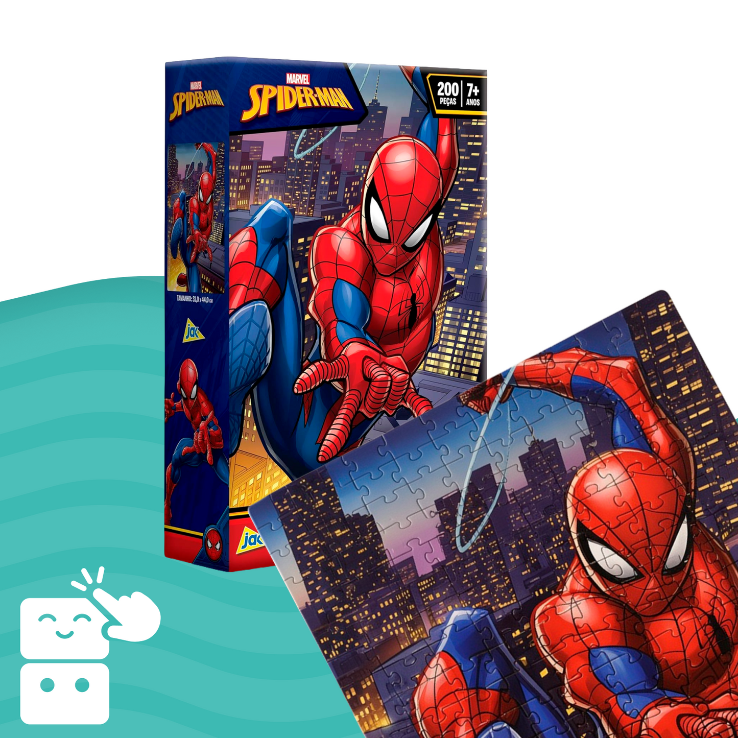 Quebra-Cabeça Cartonado Homem-Aranha 200 Peças Toyster - Capa 1