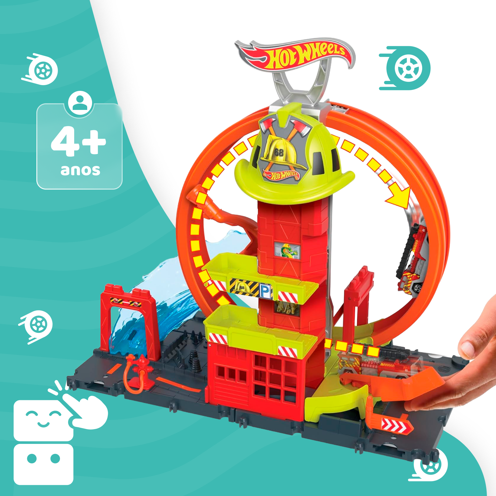 Pista Hot Wheels City Quartel Dos Bombeiros - Capa 2