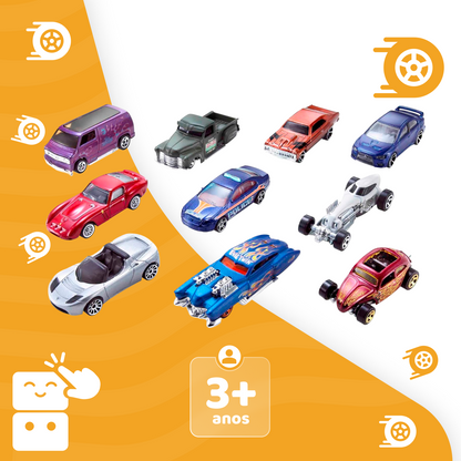 Hot Wheels Pacote Surpresa 10 Carros Sortidos Mattel - Capa 2