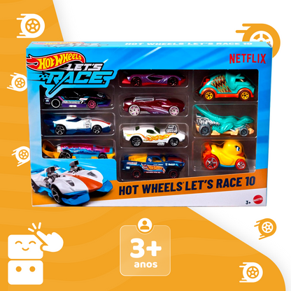Hot Wheels Diecast Embalagem Surpresa 10 Carros - Capa 2