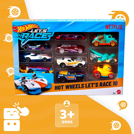 Hot Wheels Diecast Embalagem Surpresa 10 Carros
