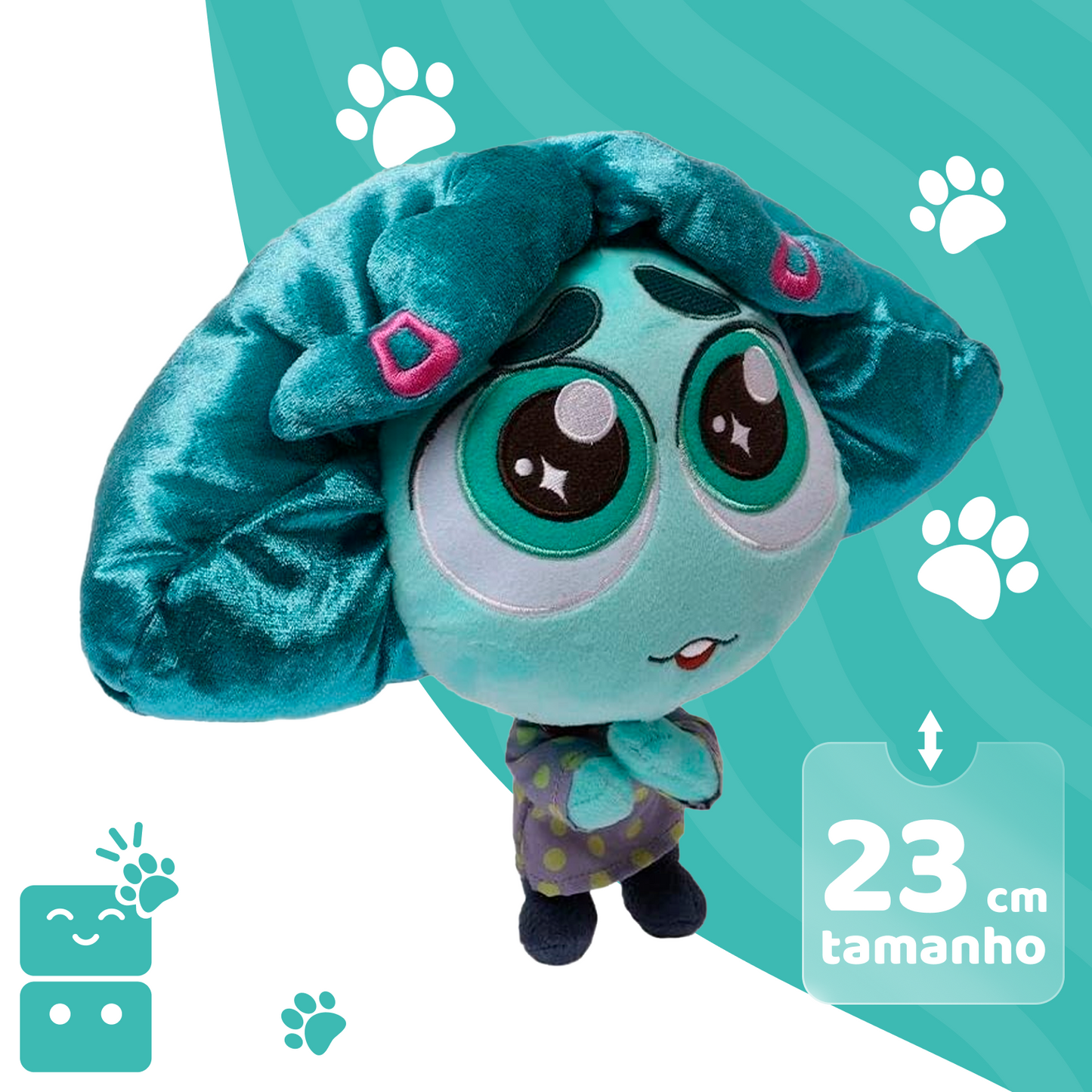 Disney Pelúcia Divertida Mente 2 - Inveja 23cm