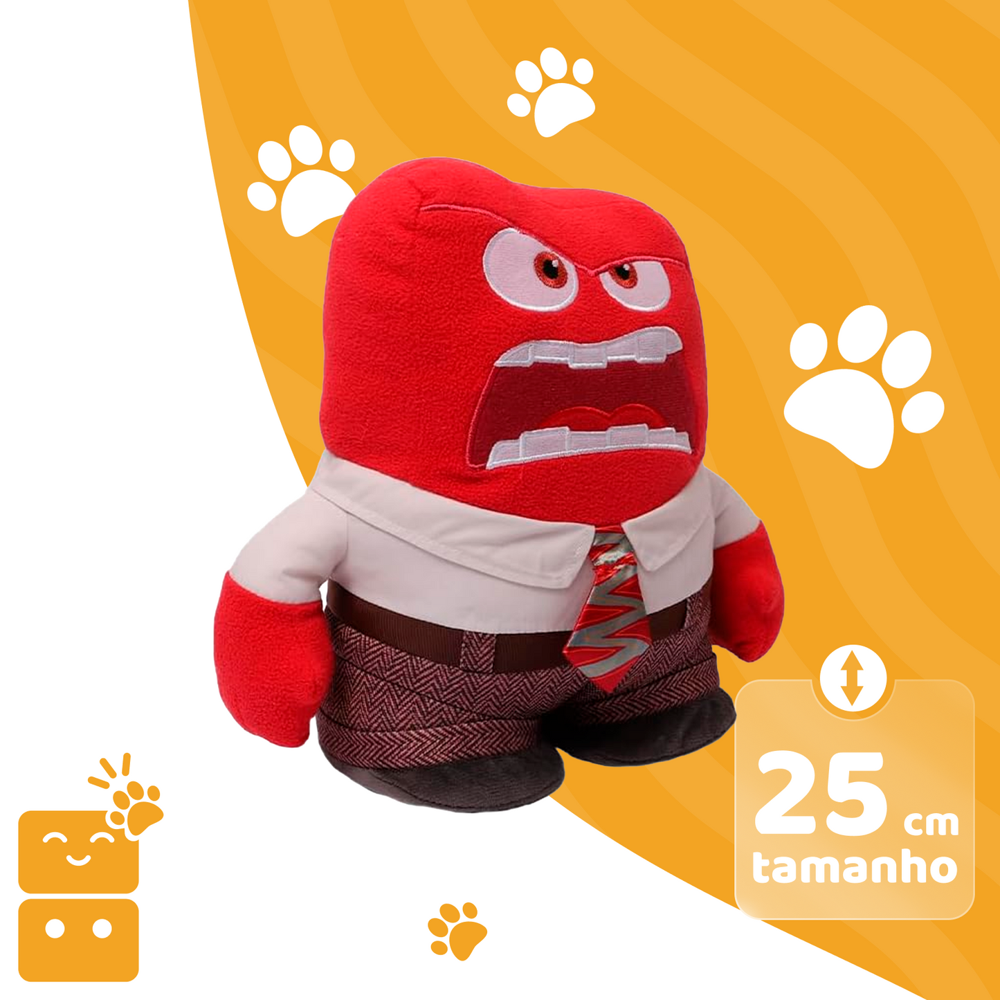 Fun Disney Pelúcia Divertida Mente 2 - Raiva 25cm