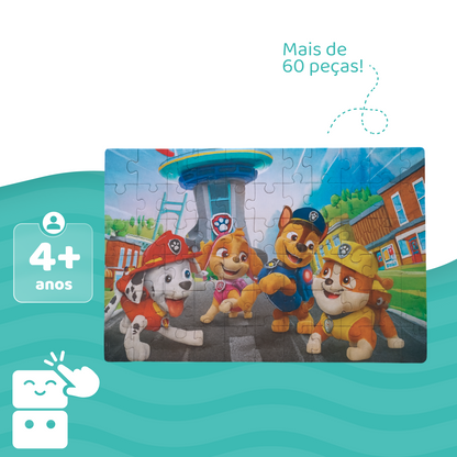 Quebra-cabeça - Patrulha Canina - 60 peças - A minha loja
