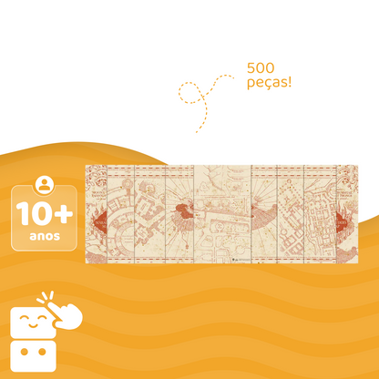 Quebra-cabeça - Harry Potter Mapa do Maroto - 500 Peças - A minha loja