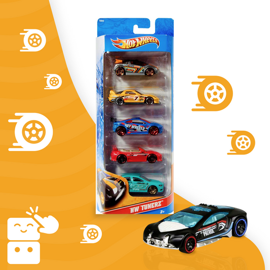 Hot Wheels - Cartela de 5 Carros Sortidos - A minha loja