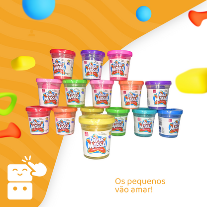 Massinha De Modelar - Diver Toys (Kit com 20 Potes)