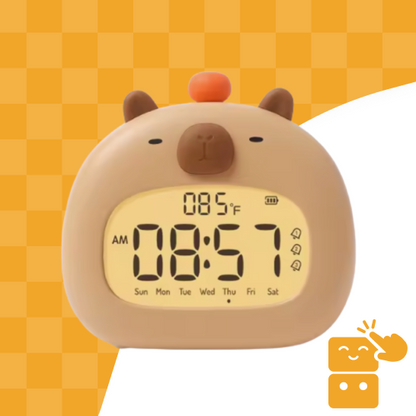 The Chill Capy: Relógio e Luminária Capivara (Com Temperatura)