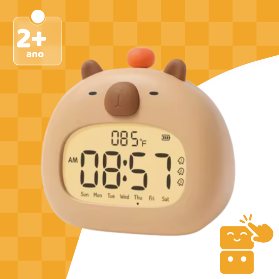 The Chill Capy: Relógio e Luminária Capivara (Com Temperatura)
