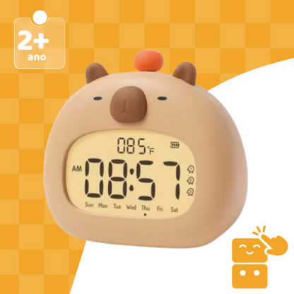 The Chill Capy: Relógio e Luminária Capivara (Com Temperatura)