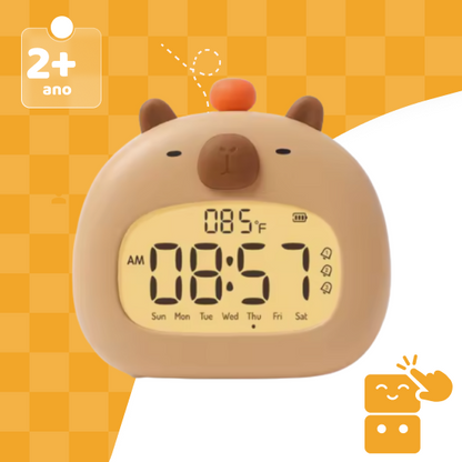 The Chill Capy: Relógio e Luminária Capivara (Com Temperatura)