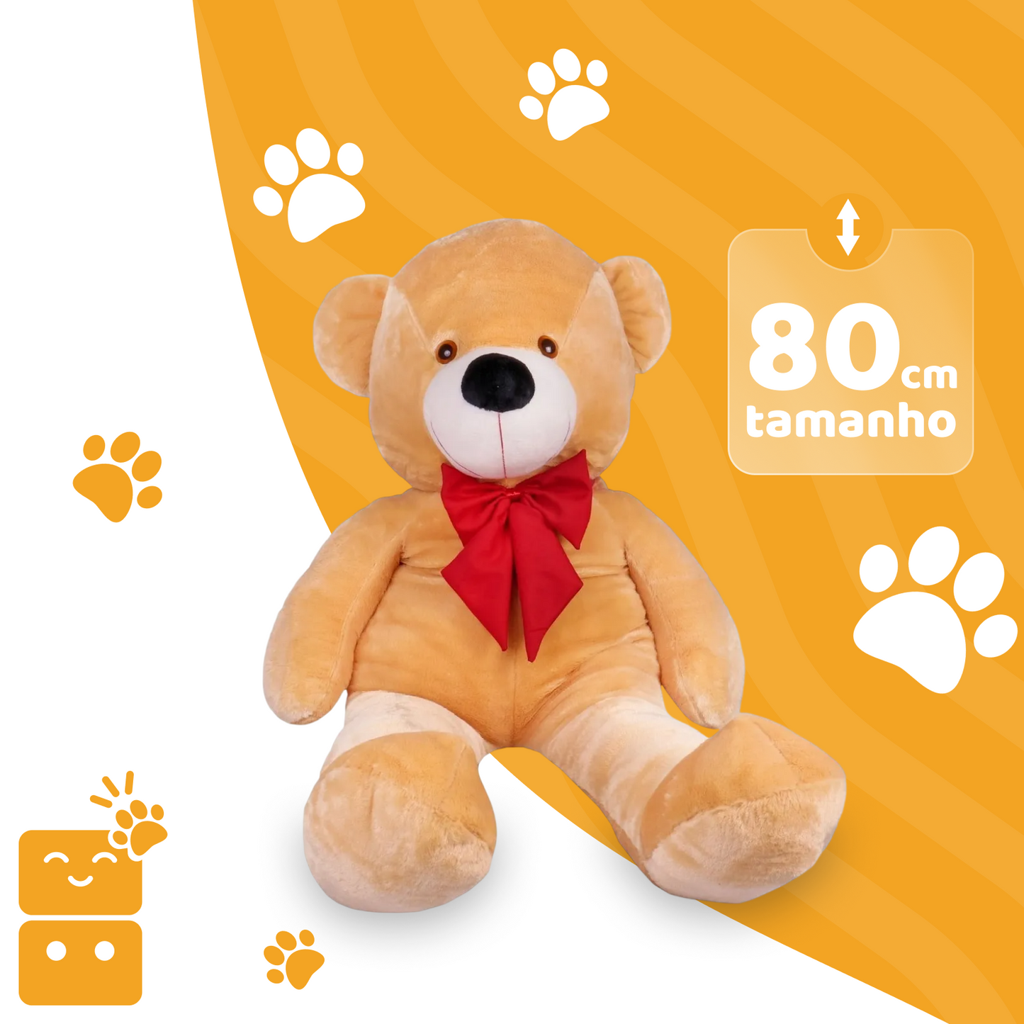 Pelúcia - Urso Gigante - Laço Vermelho - A minha loja